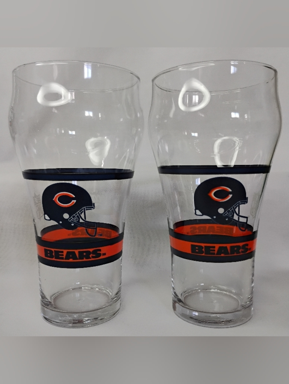 Vintage 5pc Set Chicago Bears Coca-Cola Bar Pub Glasses NFL Football Drinkware - Picture 3 of 11